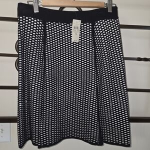 Ann Taylor Black and White A-Line Skirt